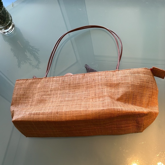 Woman’s bag brown flour raffia - Picture 3 of 5